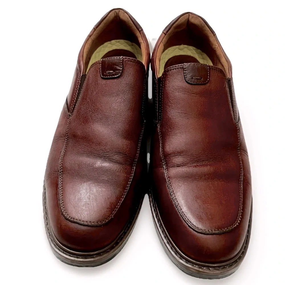 Florsheim‎ Norwalk Moc Toe Slip-On Leather Shoes Men’s 11 Brown Classic Comfort